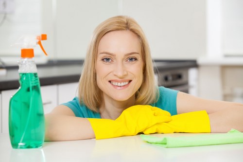 Local SE5 home cleaning team vacuuming a family home
